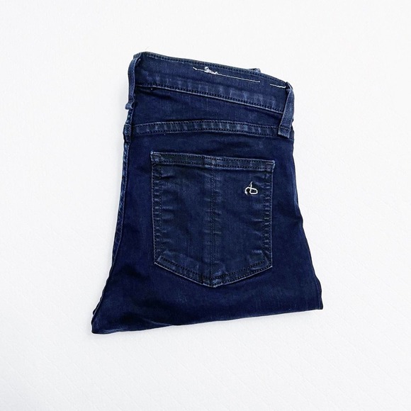 Rag & Bone Legging Skinny Jeans Zippered Midnight SZ25 - Picture 8 of 8